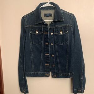 Weather Vane Jeanswear washed dark blue denim jean jacket
